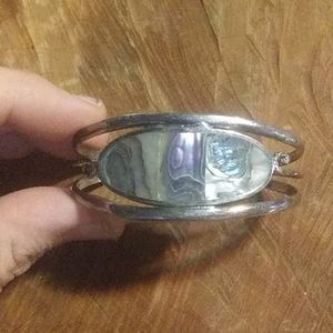 Abaloney Mexican silver cuff